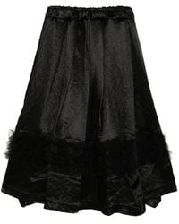 COMME DES GARÇON BLACK - Satinrock Mit Rüschen - Lyst