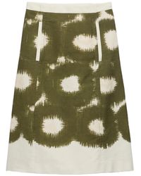 Prada - Canvas Rok Met Print - Lyst