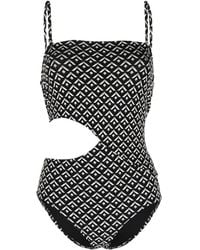 Solid & Striped - Badpak Met Geometrisch Patroon - Lyst