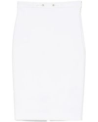Elisabetta Franchi - Minijupe Crayon À Plaque Logo - Lyst