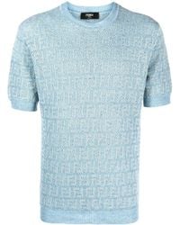 Fendi - Ff-motif Short-sleeves Knit Jumper - Lyst