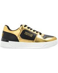 Versace Jeans Couture - Metallic-Panel Sneakers - Lyst
