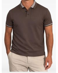 Emporio Armani - Contrast-Trim Cotton-Piqué Polo Shirt - Lyst