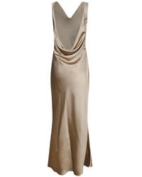 Blanca Vita - Maxi Cowl-Neck Draped-Back Dress - Lyst