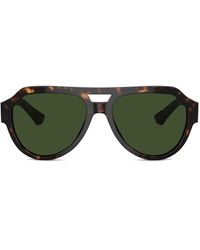 Dolce & Gabbana - Occhiali Da Sole Con Logo Inciso - Lyst