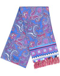 Etro Fular con motivo de cachemira - Azul