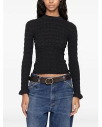 Sea - Ruby Textured Ruffled Sleeve Sweater - Lyst