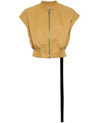 Rick Owens - Cropped Baseball Collar Jacket - Lyst