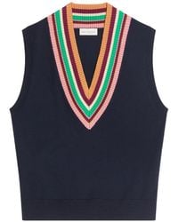 Dries Van Noten - Haut En Laine À Col V - Lyst