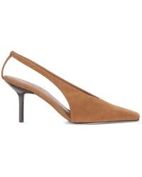 ARMARIUM - Evelina Square-Toe Suede Pumps - Lyst