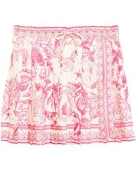 Versace - Gonna Con Stampa Grafica - Lyst