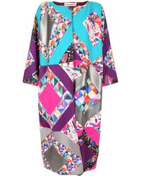 Olympiah - Colour-block Patchwork Cotton-blend Kimono - Lyst