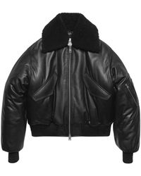 Ami Paris - Oversized-collar Lambskin Jacket - Lyst