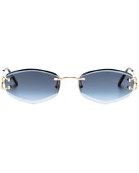 Cartier - Signature C Oval-Frame Sunglasses - Lyst