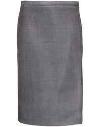 Philosophy Di Lorenzo Serafini - Side Slit Midi Skirt - Lyst
