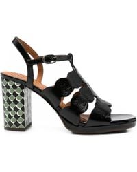 Chie Mihara - Palana Scalloped-Strap Leather Sandals - Lyst