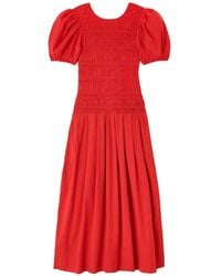 Ganni - Organic Cotton Midi Dress - Lyst