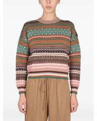 Ballantyne - Patterned Long-Sleeve Sweater - Lyst