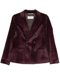 Peserico - Double-Breasted Corduroy Blazer - Lyst