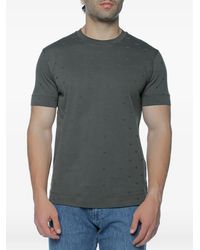 Emporio Armani - Logo-Pattern T-Shirt - Lyst