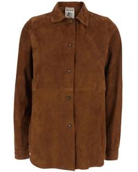 Semicouture - Buttoned Suede Top - Lyst