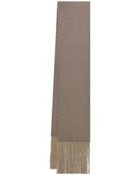Ferragamo - Micro Gancini Print Silk Scarf - Lyst