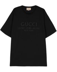 Gucci - T-Shirt Aus Baumwolljersey - Lyst