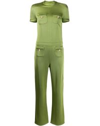 Elisabetta Franchi Комбинезон С Короткими Рукавами - Зеленый