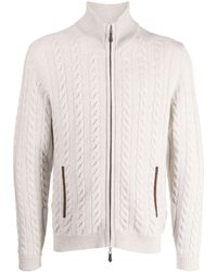 N.Peal Cashmere - The Richmond Cable-knit Cashmere Cardigan - Lyst