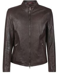 Stewart - ジップアップ レザージャケット - Lyst