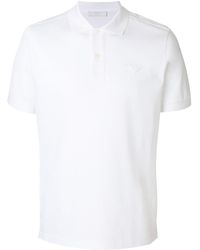 Prada - Poloshirt Met Logo En Patch - Lyst