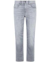 7 For All Mankind - Faded Slim-Fit Jeans - Lyst