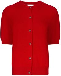 Loulou de Saison - Jodi Short-Sleeve Buttoned Cardigan - Lyst