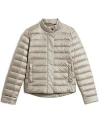 Woolrich - Gefütterte Jacke Im Metallic-Look - Lyst