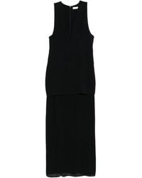 IRO - Abito Lungo Plissettato Con Scollo A V - Lyst
