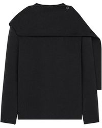 Courreges - Pull En Laine À Design Drapé - Lyst