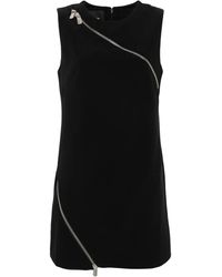 Pinko - Robe Courte À Fermeture Zippée Asymétrique - Lyst