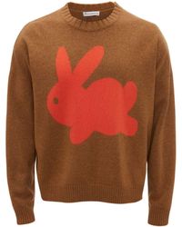 JW Anderson - Bunny-print Wool-blend Jumper - Lyst