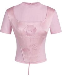 SEEN USERS - Blooming Belle Rose-Embroidered T-Shirt - Lyst