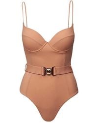 SOFIA ERHAN - Belted Underwired Swimsuit - Lyst