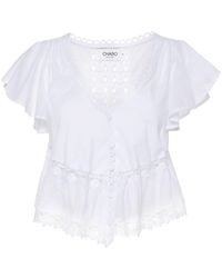 Charo Ruiz - Floral-lace Flared Blouse - Lyst