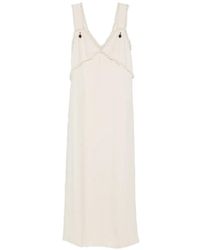 TOTEME - V-Neck Raw Slip Dress - Lyst