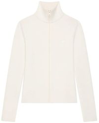 Courreges - Logo Embroidered Zipped Cardigan - Lyst