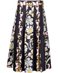 Tory Burch - Floral Print Skirt - Lyst