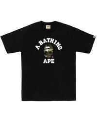 A Bathing Ape - Glitch Woodland Camo College T-Shirt - Lyst