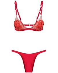 Amir Slama - Floral-Appliqué Bikini - Lyst
