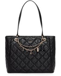 Guess - Libby Quilted Charm-Detail Tote Bag - Lyst