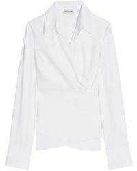 Dries Van Noten - Fitted Cotton Wrap Shirt - Lyst