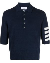Thom Browne - Poloshirt mit 4-Streifen-Logo - Lyst