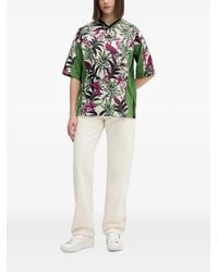 adidas - X Farm Rio Floral Print V-Neck T-Shirt - Lyst